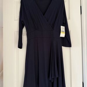 Karen Kane Deep Blue Long Sleeve Dress
